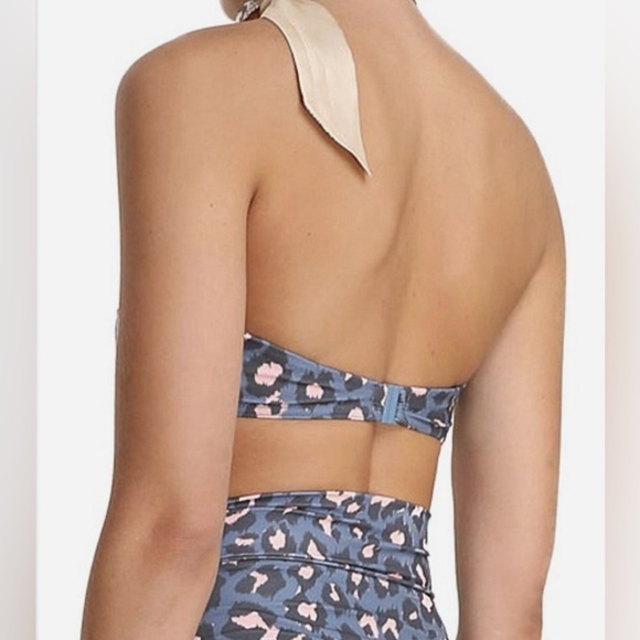 Zimmermann Sculpt Bandeau Slate Leopard Bikini Top - Picture 2 of 6